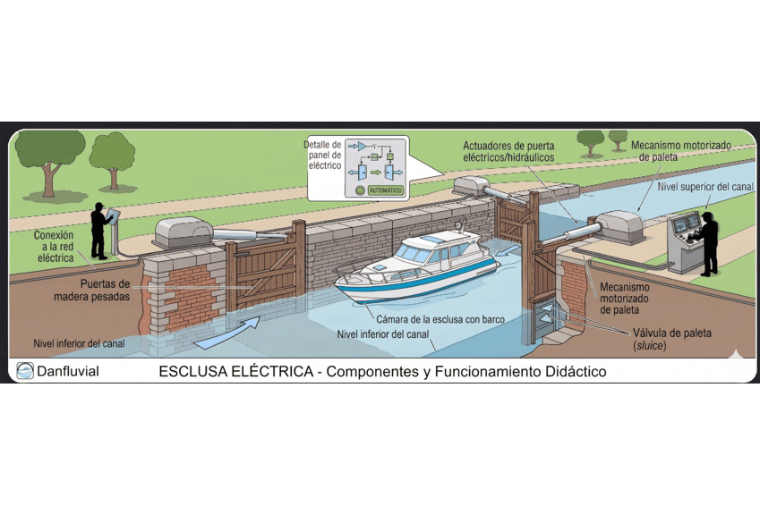 serrature che sono Paso de esclusa electrica rio
