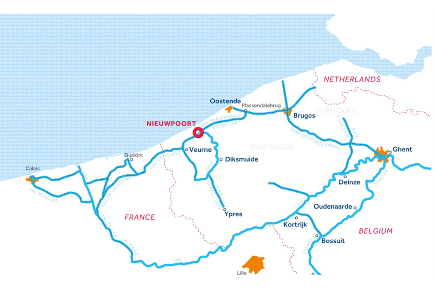 Rutas exactas navegables por Flandes con tu crucero fluvial