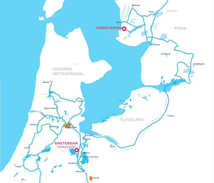 Mapa recorridos holanda